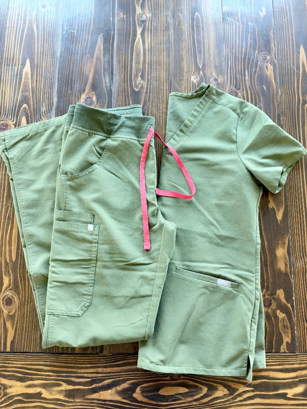 Figs Dark Olive Scrub Set - XS Tall